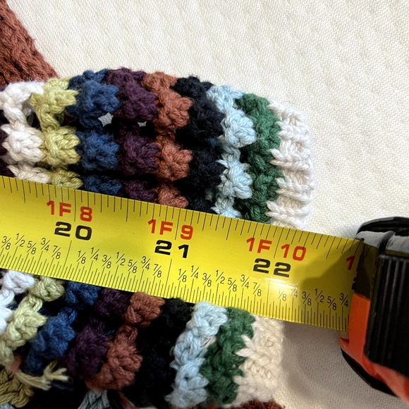 Earthbound TradingMulti Crochet Square Cropped Sweater. excellent condition. Si - Picture 4 of 4